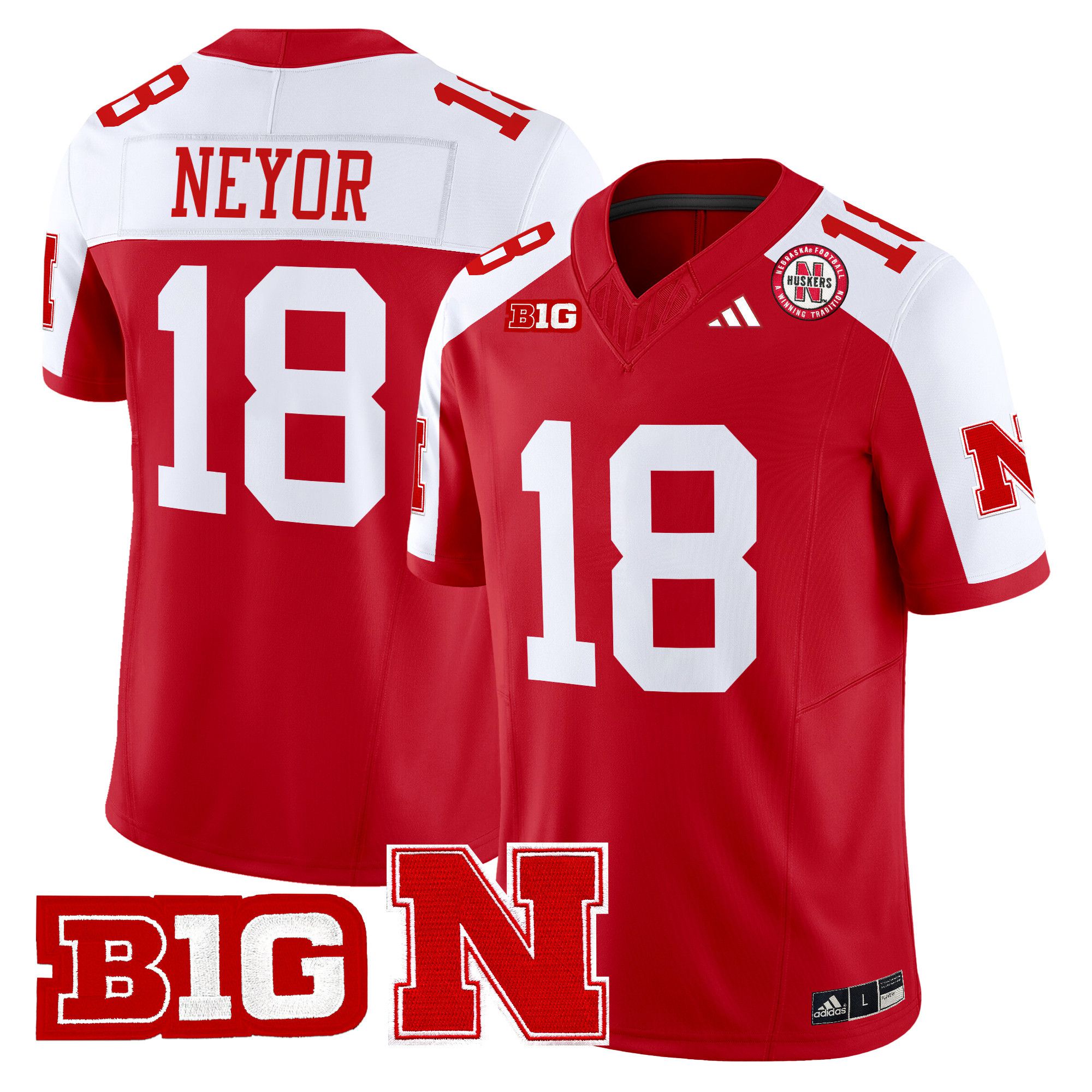 Men Nebraska Cornhuskers #18 Neyor Red 2024 Vapor Limited NCAA Jersey